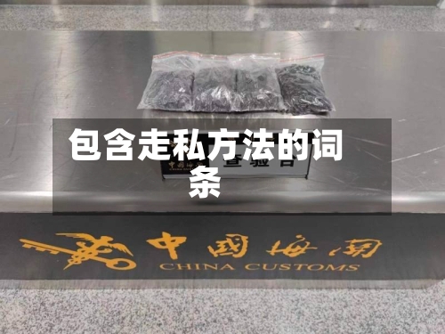 包含走私方法的词条-第2张图片