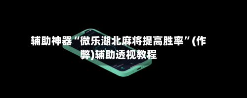 辅助神器“微乐湖北麻将提高胜率”(作弊)辅助透视教程-第3张图片