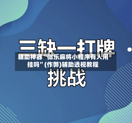 辅助神器“微乐麻将小程序有人用挂吗”(作弊)辅助透视教程