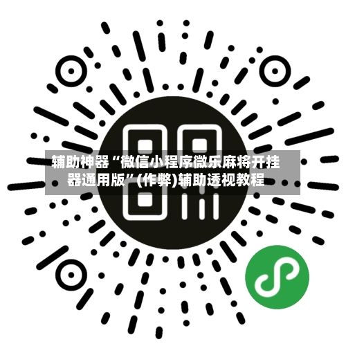 辅助神器“微信小程序微乐麻将开挂器通用版	”(作弊)辅助透视教程-第3张图片