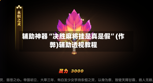 辅助神器“决胜麻将挂是真是假”(作弊)辅助透视教程-第3张图片